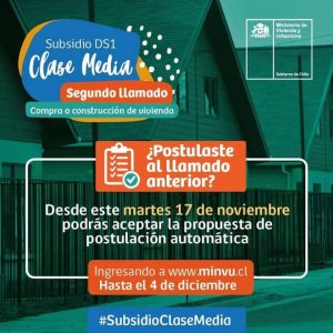 SEGUNDO LLAMADO SUBSIDIO DE CLASE MEDIA DS1 🏠🏠