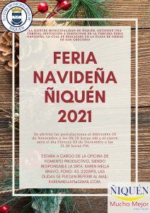 BASES DE POSTULACIÓN FERIA NAVIDEÑA ÑIQUEN 2021