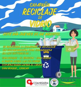 Campaña de Reciclaje de Vidrio.-