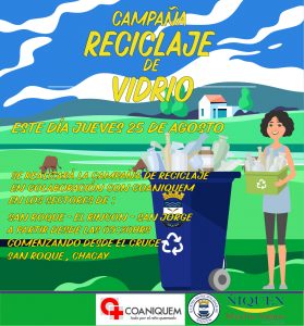 Campaña de Reciclaje de Vidrio.-